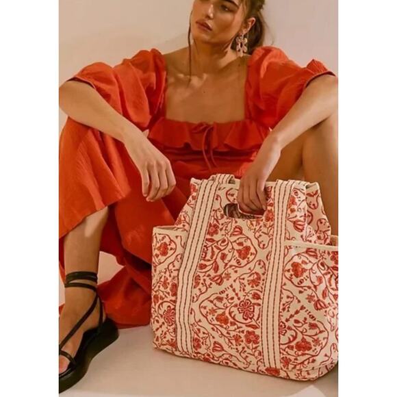 Free People Printed Caravan Tote Bag - Picture 2 of 7
